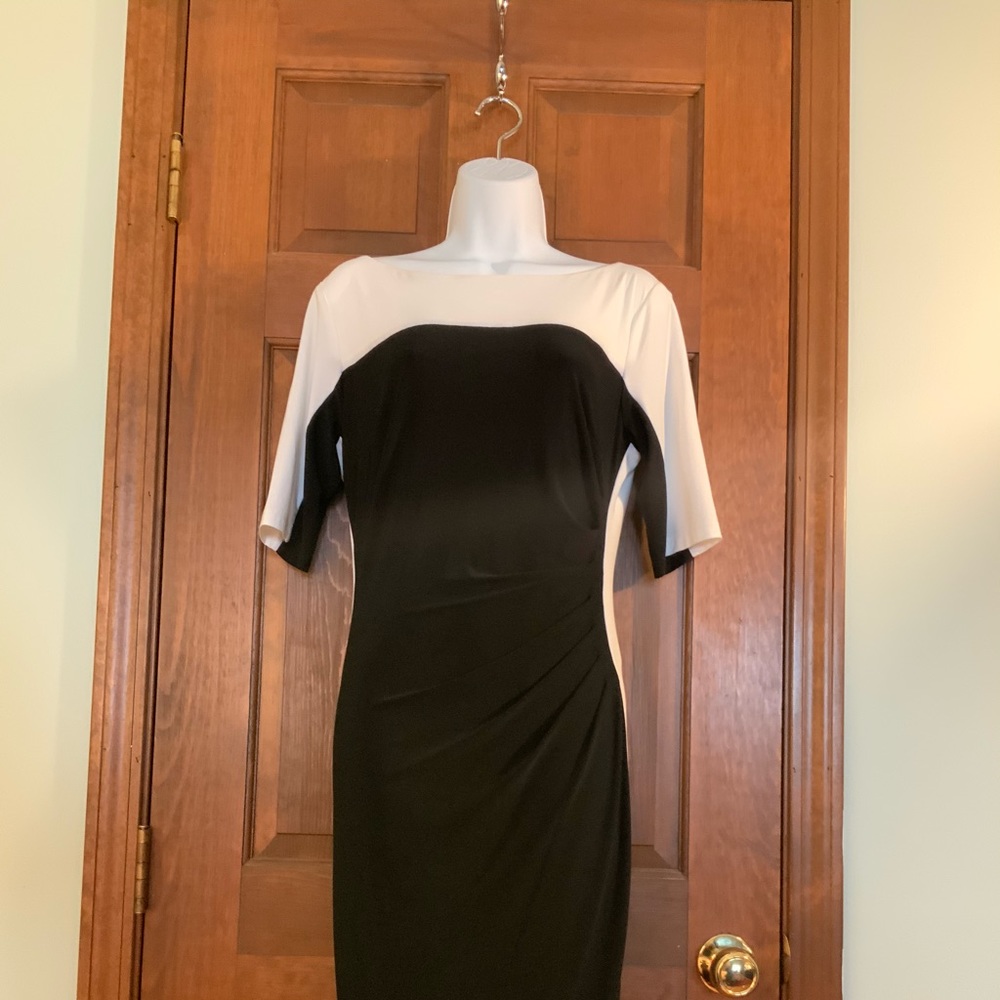 Ladies dress with gathered front